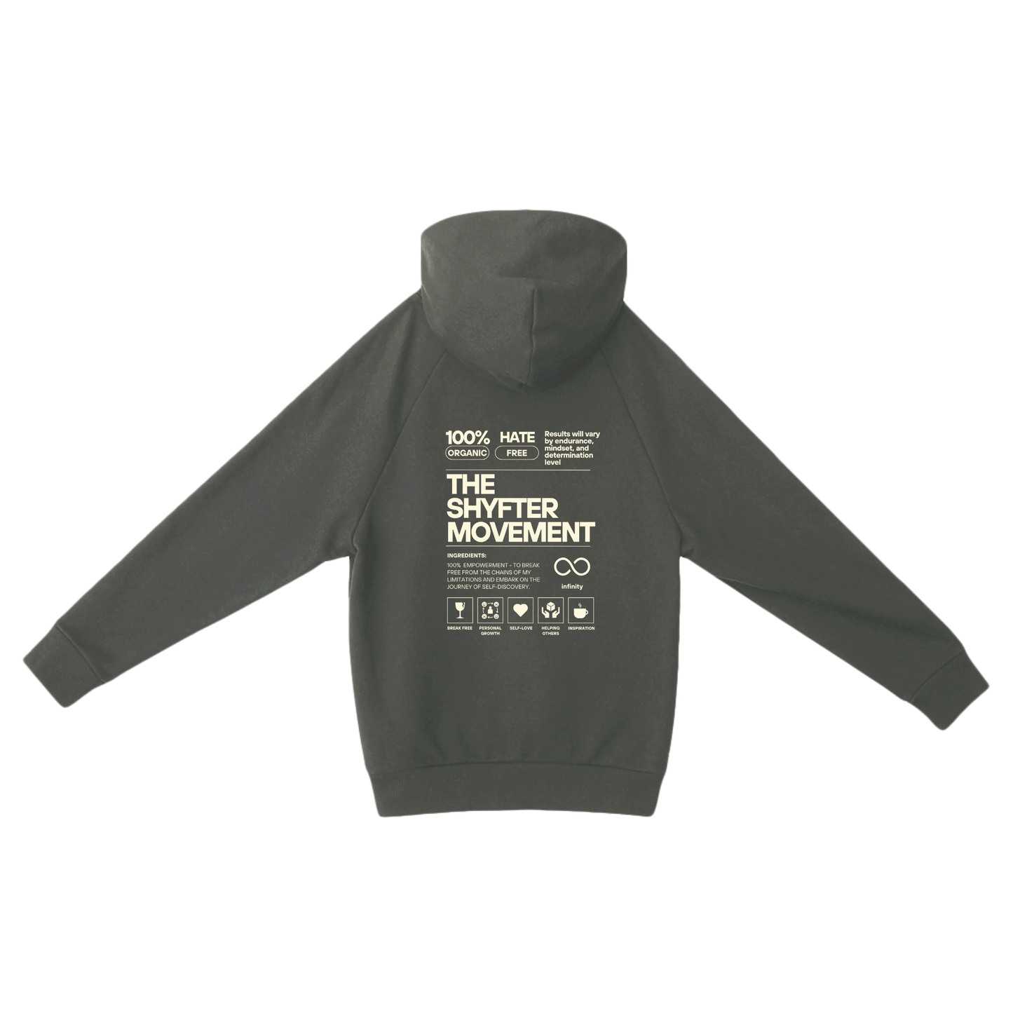 Shyfter Movement hoodie deluxe grey back