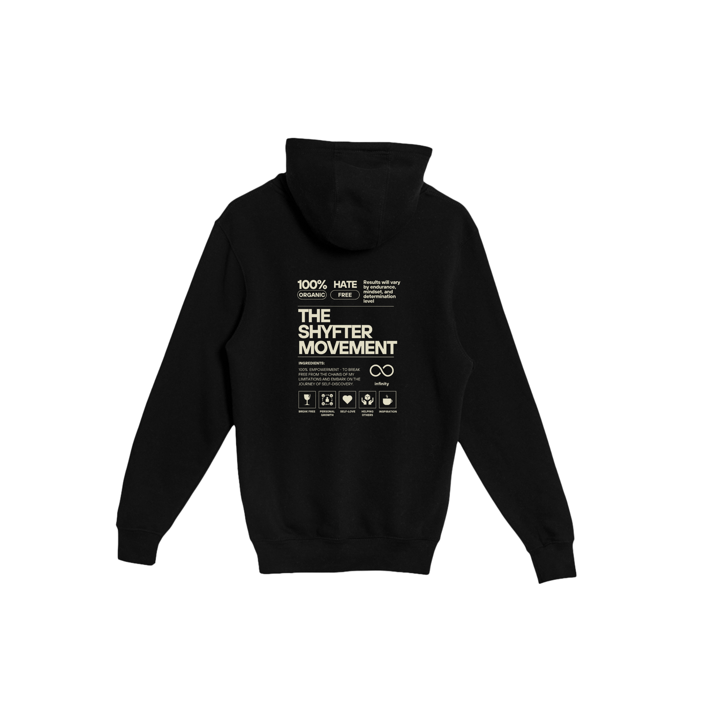Shyfter Movement zip-up hoodie black back