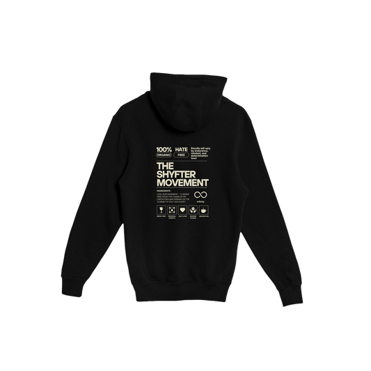 Shyfter Movement zip-up hoodie black back